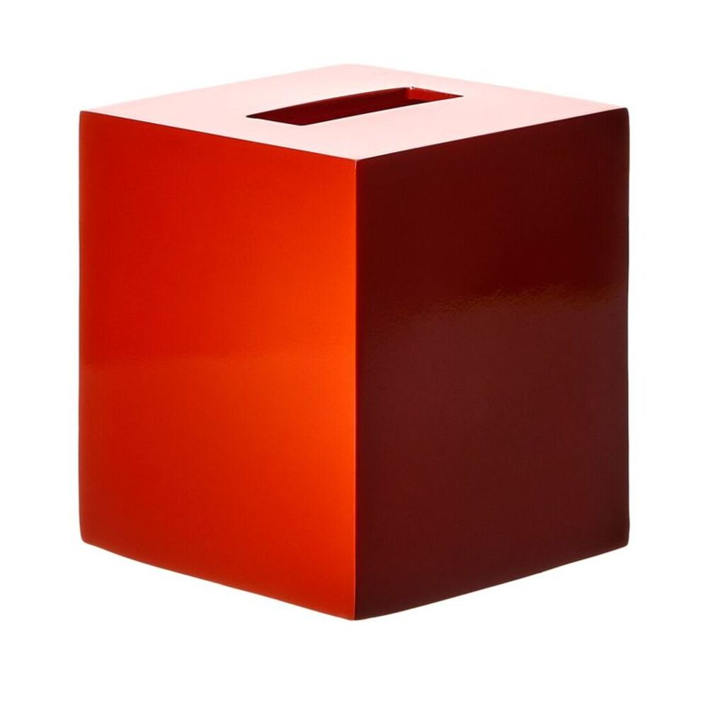 Jonathan Adler Lacquer Tissue Box, Orange